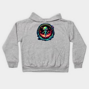 Extraterrestrial Encounter - Retro Alien Design Kids Hoodie